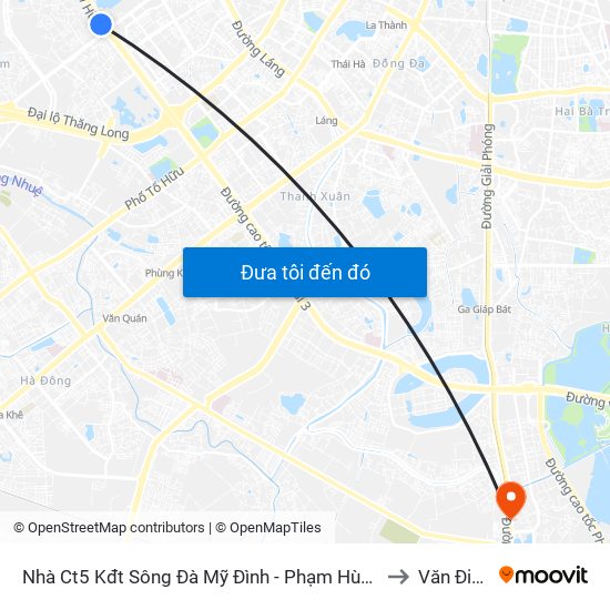 Nhà Ct5 Kđt Sông Đà Mỹ Đình - Phạm Hùng to Văn Điển map