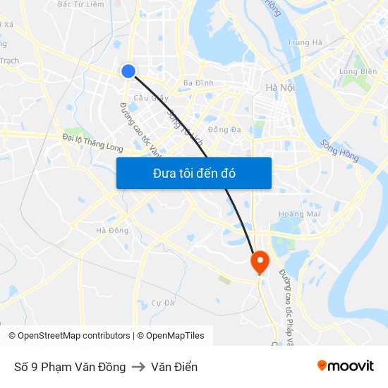 Trường Phổ Thông Hermam Gmeiner - Phạm Văn Đồng to Văn Điển map