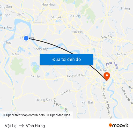 Vật Lại to Vĩnh Hưng map