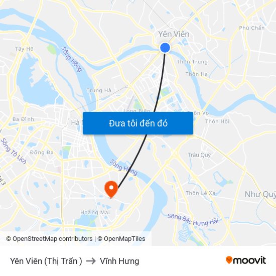 Yên Viên (Thị Trấn ) to Vĩnh Hưng map