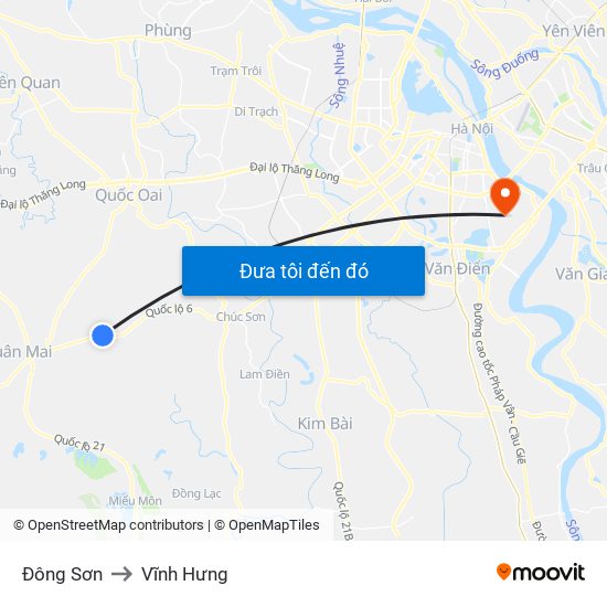 Đông Sơn to Vĩnh Hưng map