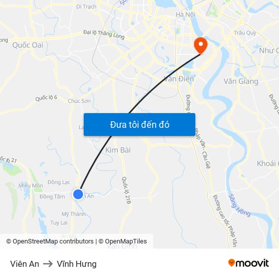Viên An to Vĩnh Hưng map