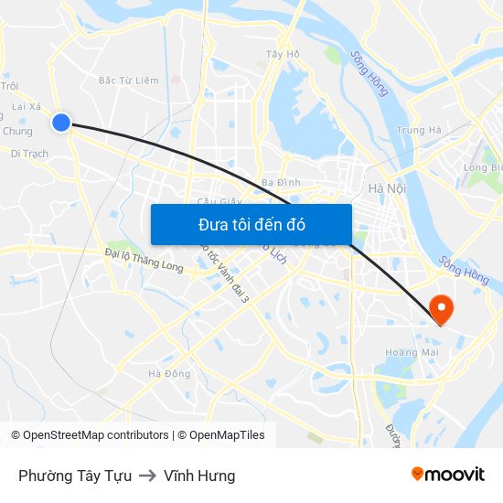 Phường Tây Tựu to Vĩnh Hưng map