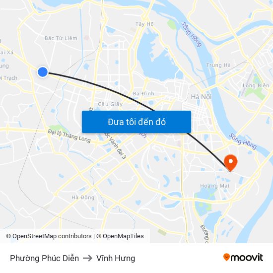 Phường Phúc Diễn to Vĩnh Hưng map