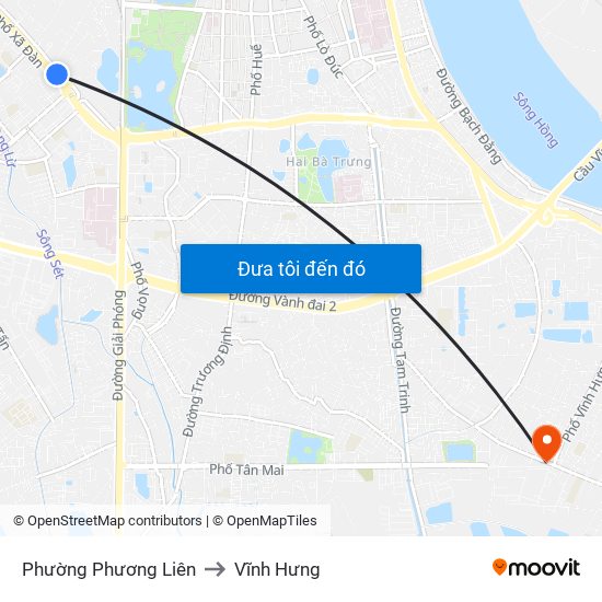 Phường Phương Liên to Vĩnh Hưng map