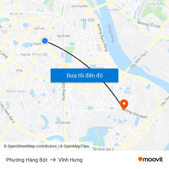 Phường Hàng Bột to Vĩnh Hưng map