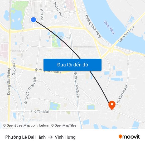 Phường Lê Đại Hành to Vĩnh Hưng map