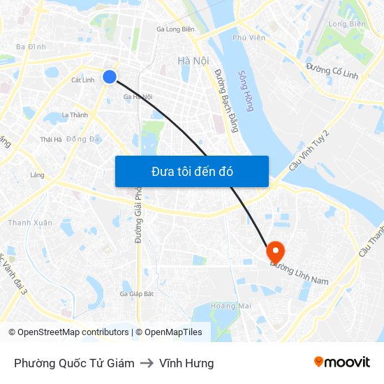 Phường Quốc Tử Giám to Vĩnh Hưng map