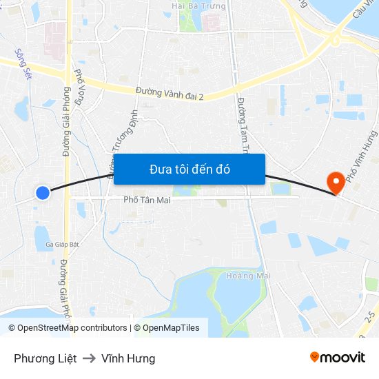 Phương Liệt to Vĩnh Hưng map