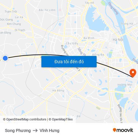 Song Phương to Vĩnh Hưng map