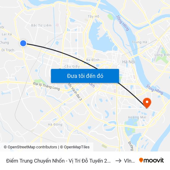 Điểm Trung Chuyển Nhổn - Vị Trí Đỗ Tuyến 20, 29, 32 (Chiều Sơn Tây - Hà Nội)- Đường 32 to Vĩnh Hưng map