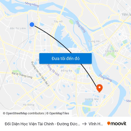 Đối Diện Học Viện Tài Chính - Đường Đức Thắng to Vĩnh Hưng map