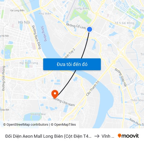 Đối Diện Aeon Mall Long Biên (Cột Điện T4a/2a-B Đường Cổ Linh) to Vĩnh Hưng map