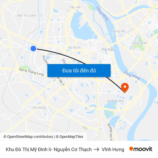 Khu Đô Thị Mỹ Đình Ii- Nguyễn Cơ Thạch to Vĩnh Hưng map