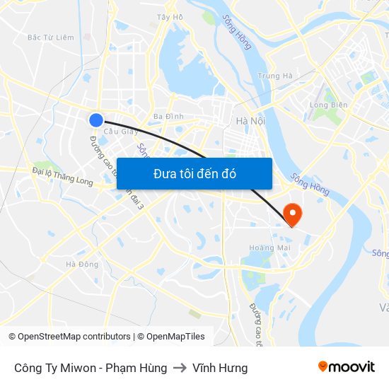 Bệnh Viện Đa Khoa Y Học Cổ Truyền - 6 Phạm Hùng to Vĩnh Hưng map