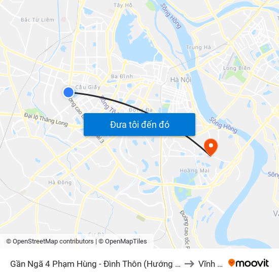 Gần Ngã 4 Phạm Hùng - Đình Thôn (Hướng Đi Khuất Duy Tiến)-Cột Sau to Vĩnh Hưng map