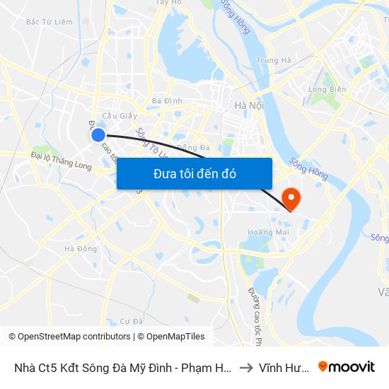 Nhà Ct5 Kđt Sông Đà Mỹ Đình - Phạm Hùng to Vĩnh Hưng map