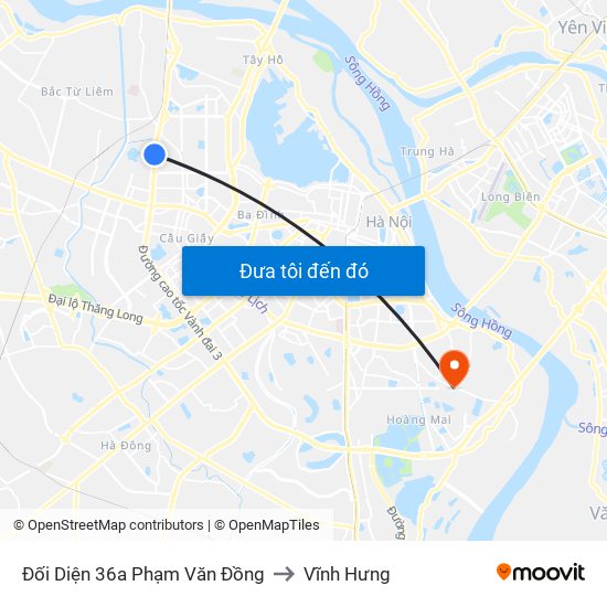 Đối Diện 36a Phạm Văn Đồng to Vĩnh Hưng map