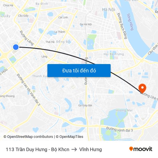 113 Trần Duy Hưng - Bộ Khcn to Vĩnh Hưng map