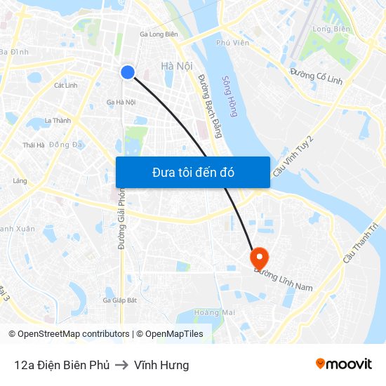 12a Điện Biên Phủ to Vĩnh Hưng map