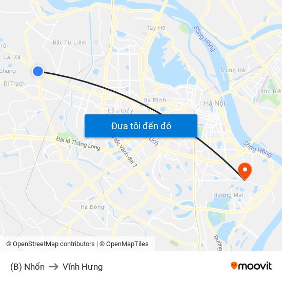 (B) Nhổn to Vĩnh Hưng map