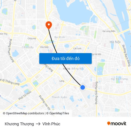 Khương Thượng to Vĩnh Phúc map