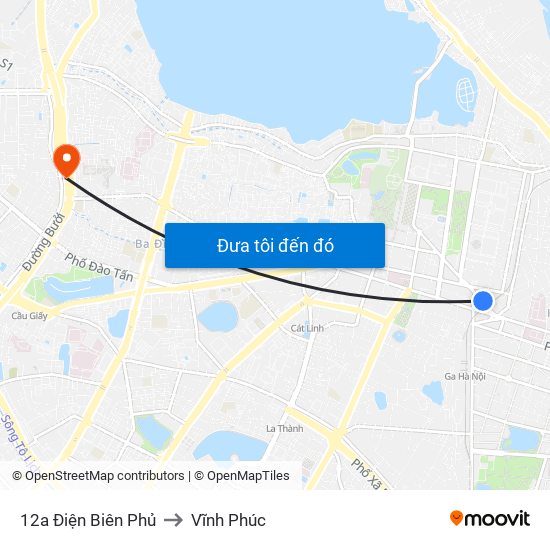 12a Điện Biên Phủ to Vĩnh Phúc map