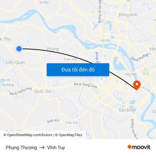 Phụng Thượng to Vĩnh Tuy map