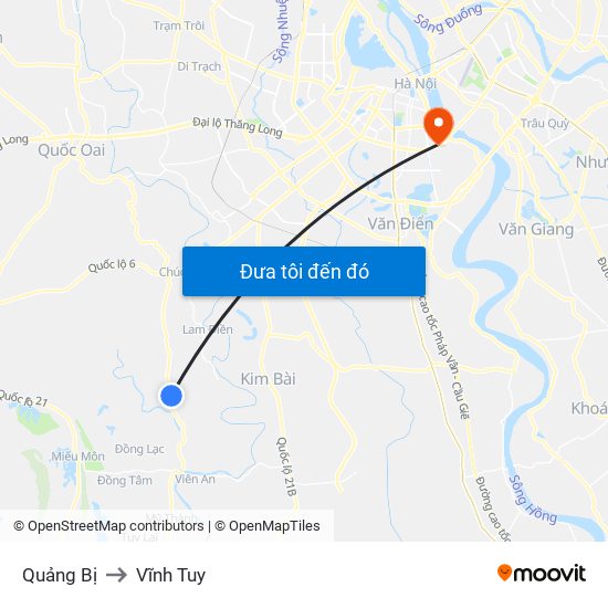 Quảng Bị to Vĩnh Tuy map