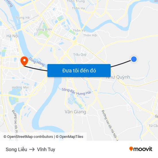 Song Liễu to Vĩnh Tuy map