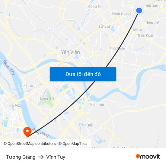 Tương Giang to Vĩnh Tuy map