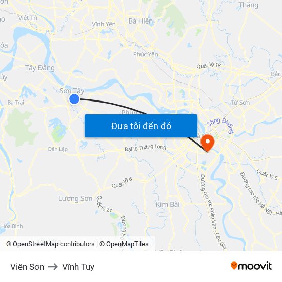Viên Sơn to Vĩnh Tuy map