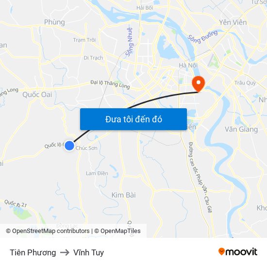 Tiên Phương to Vĩnh Tuy map