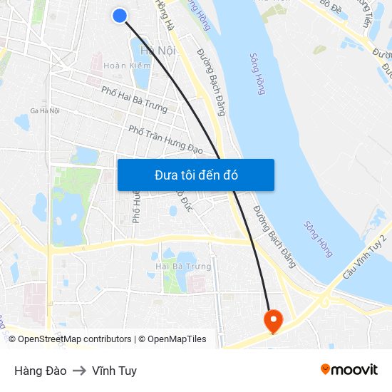 Hàng Đào to Vĩnh Tuy map