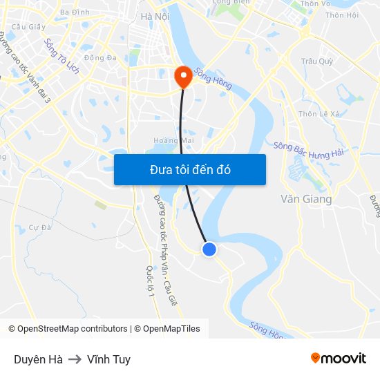 Duyên Hà to Vĩnh Tuy map