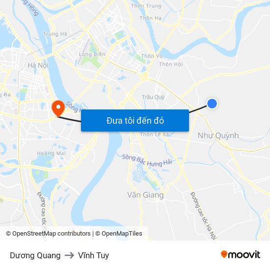 Dương Quang to Vĩnh Tuy map