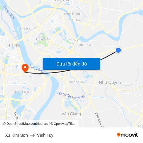 Xã Kim Sơn to Vĩnh Tuy map