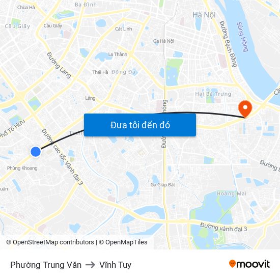 Phường Trung Văn to Vĩnh Tuy map
