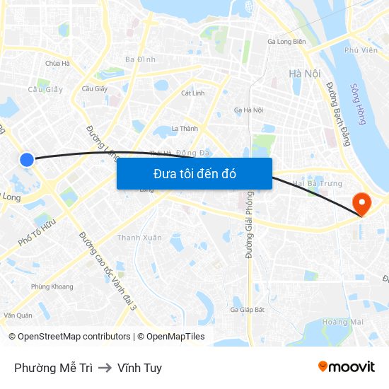 Phường Mễ Trì to Vĩnh Tuy map