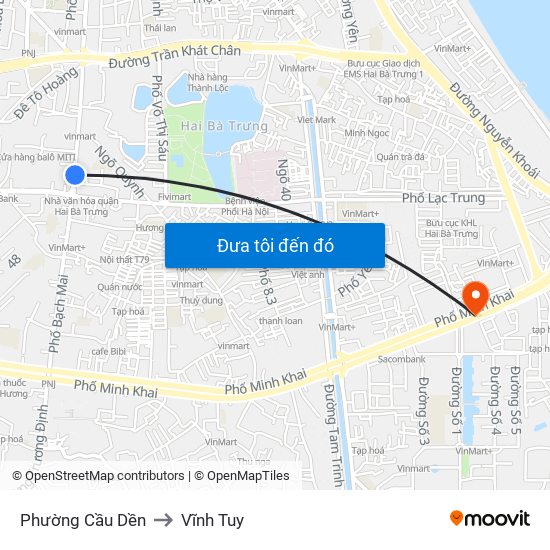 Phường Cầu Dền to Vĩnh Tuy map