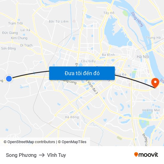 Song Phương to Vĩnh Tuy map