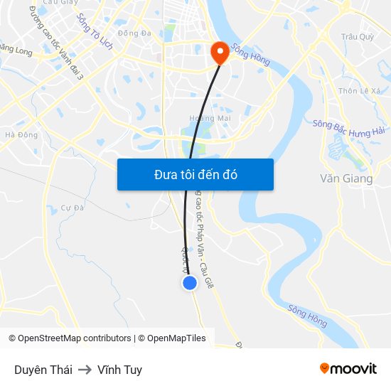 Duyên Thái to Vĩnh Tuy map