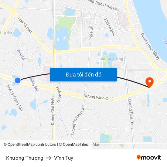 Khương Thượng to Vĩnh Tuy map