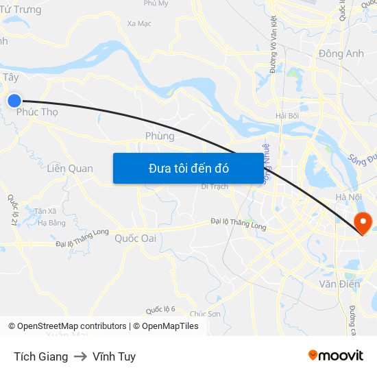 Tích Giang to Vĩnh Tuy map
