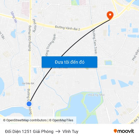 Đối Diện 1251 Giải Phóng to Vĩnh Tuy map