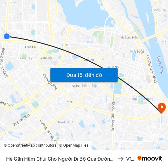 2b Phạm Văn Đồng to Vĩnh Tuy map