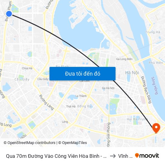 Qua 70m Đường Vào Công Viên Hòa Bình - Phạm Văn Đồng to Vĩnh Tuy map