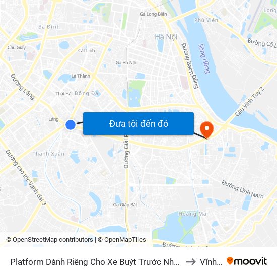 Platform Dành Riêng Cho Xe Buýt Trước Nhà 604 Trường Chinh to Vĩnh Tuy map