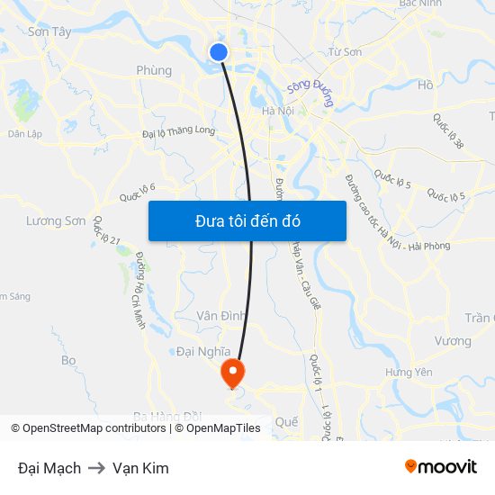 Đại Mạch to Vạn Kim map