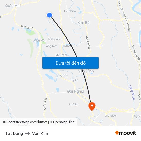 Tốt Động to Vạn Kim map